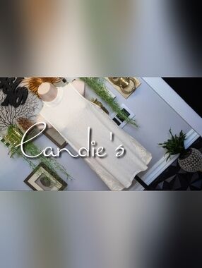 Candie's Victorian Ivory White Ribbed Knit Lace Tank Top LG